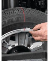 tyre being balanced